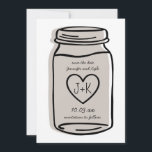 Casamento russo | Salve o cartão de data - neutro<br><div class="desc">Mason jar neutro salve o design de data impresso na sua escolha de estoque de papel. Papel ecológico disponível. Pode ser totalmente personalizado para atender às suas necessidades. // Precisa de ajuda para personalizar o seu design? Tem outras ideias? Sinta-se livre para entrar em contato comigo em: zoe@gorjodesigns.com</div>