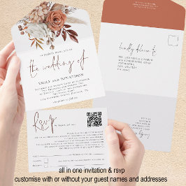 Casamento Rustic Autumn Florals QR Code Script