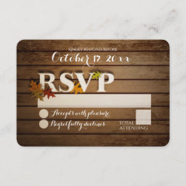 Casamento Rustic Autumn Leaf RSVP