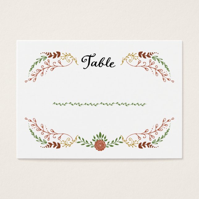 Casamento Rustic Bohemian Autumn Floral Wreath (Frente)