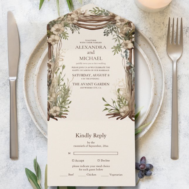 Casamento Rustic Botanical Greenery (Criador carregado)