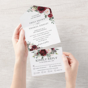 Casamento Rustic Burgundy Blush Floral Greenery