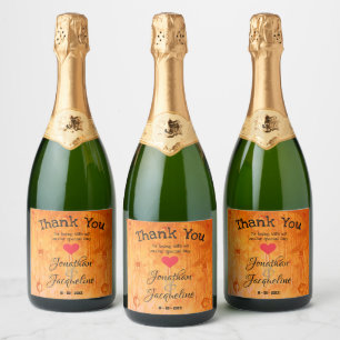 Casamento Rustic Chic Obrigado Nomes Personalizado