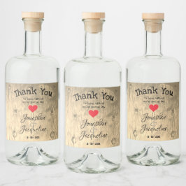 Casamento Rustic Chic Obrigado Nomes Personalizado