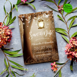 Casamento Rustic Country Salve a Data Convite