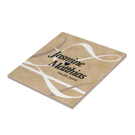Casamento Rustic Elegant Vintage Monograma Burlap