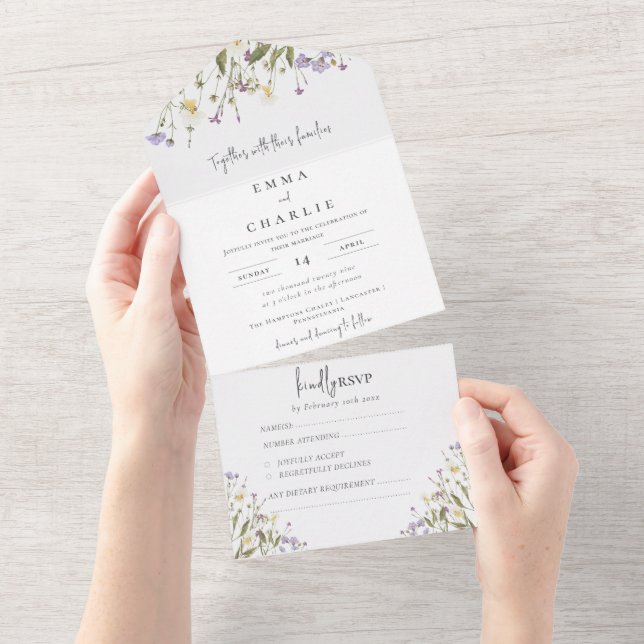 Casamento Rustic Elegant Whimsical Boho RSVP (Tearaway)