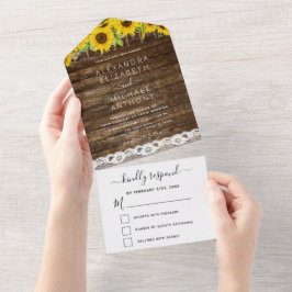 Casamento Rustic Farmhouse Sunflower Lace