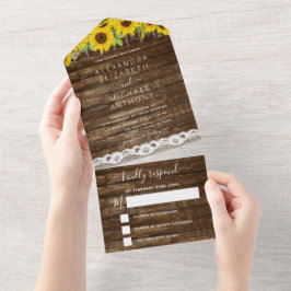 Casamento Rustic Farmhouse Sunflower Lace