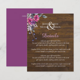 Casamento Rustic Fuchsia Floral Woodland