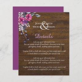 Casamento Rustic Fuchsia Floral Woodland