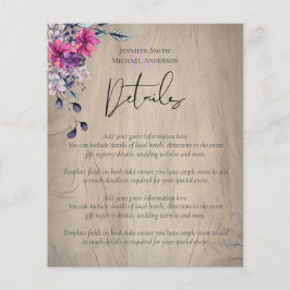 Casamento Rustic Fuchsia Floral Woodland