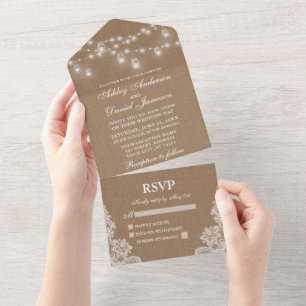 Casamento Rustic Jar Lights Burlap