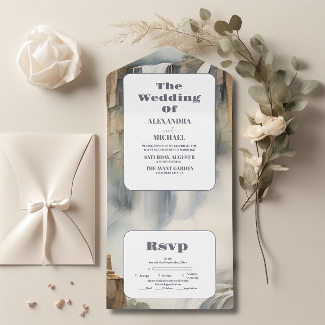 Casamento Rustic Mountain Waterfall (Criador carregado)