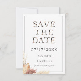 Casamento Rustic Typografia Salva O Cartão De Data