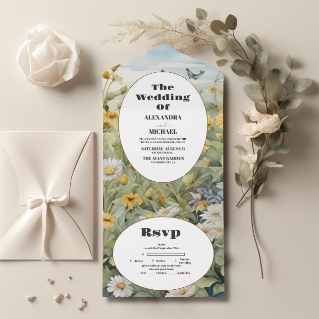 Casamento Rustic Watercolor Meadow (Criador carregado)