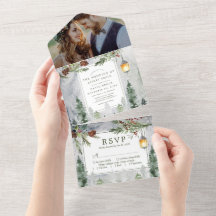Casamento Rustic Winter Pine Trees Botânica Lanter