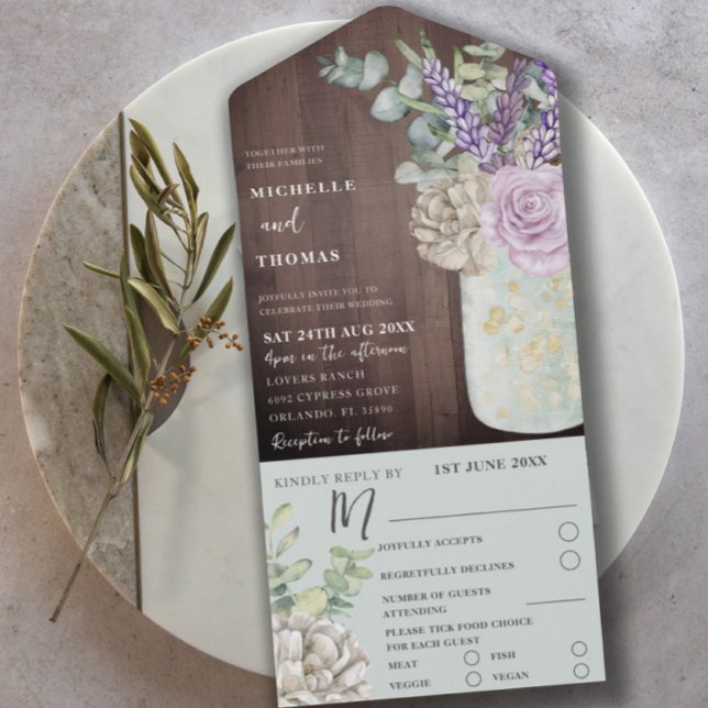 Casamento Rustic Wood & Floral Eucalyptus (Criador carregado)