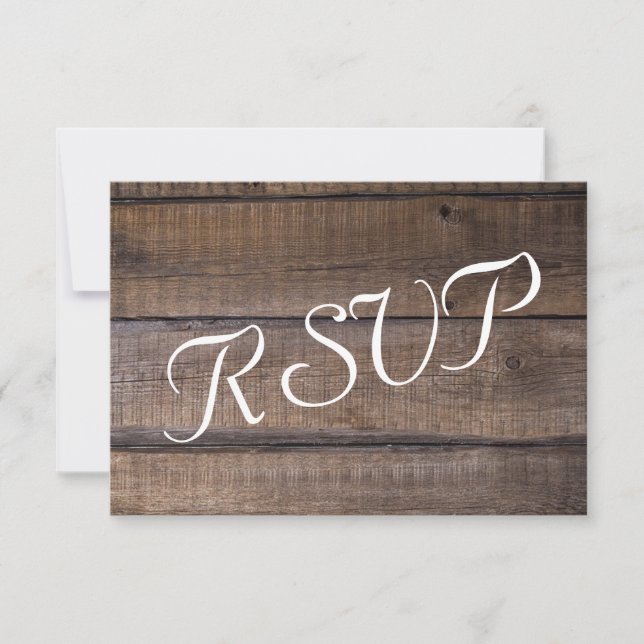 Casamento Rustic Wooden Pallet - RSVP (Frente)