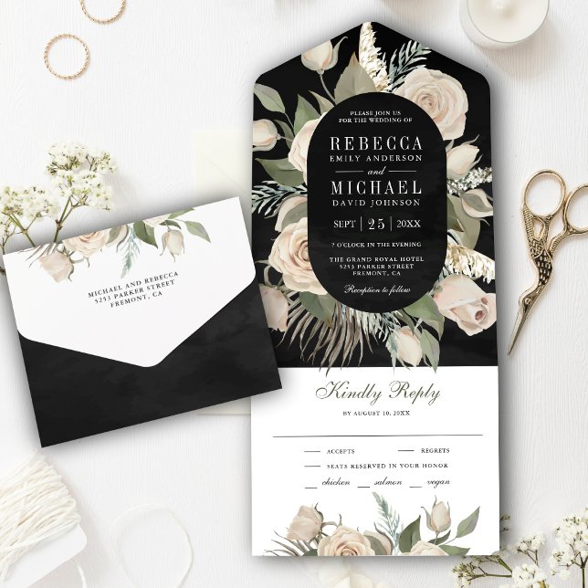 Casamento Rústico Boho Rosas Marfim Verde Salvia P (Criador carregado)