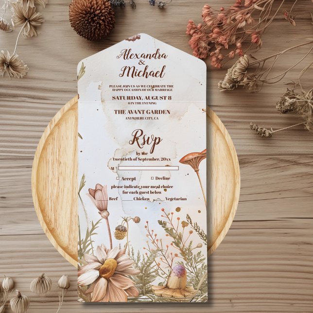 Casamento Rústico com Aquarela Florestal (Criador carregado)