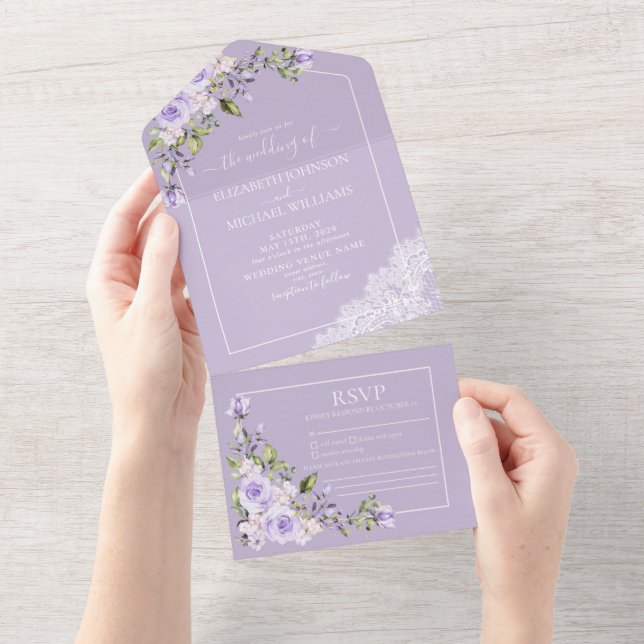 Casamento Rústico da Lavanda Lilac Elegante (Tearaway)