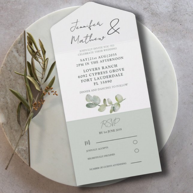Casamento Rústico de Eucalipto Verde Sálvia (Criador carregado)