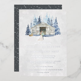 Casamento Rústico de Inverno com Evergreen Barn