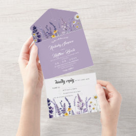Casamento Rústico de Lavanda de Jardim e Flores Si