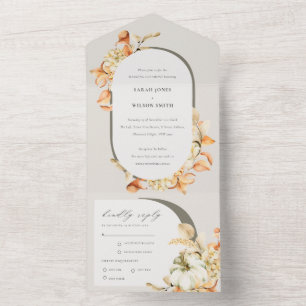 Casamento Rústico De Pumpkin Leafy Arch Floral
