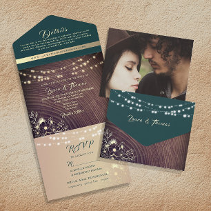 Casamento Rústico em Madeira com Esmeralda Verde