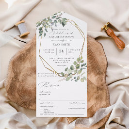 Casamento Rústico Eucalyptus e Frame Dourado
