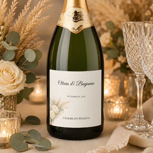 Casamento Rústico Luxuoso (Part of the luxury rustic wedding theme collection, wine label)