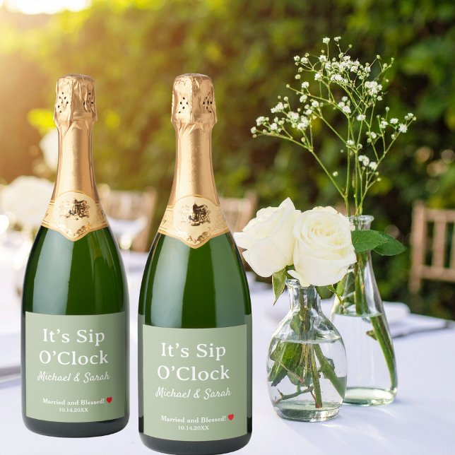 Casamento Rústico Sage Verde É Hora de Beber Perso (Criador carregado)