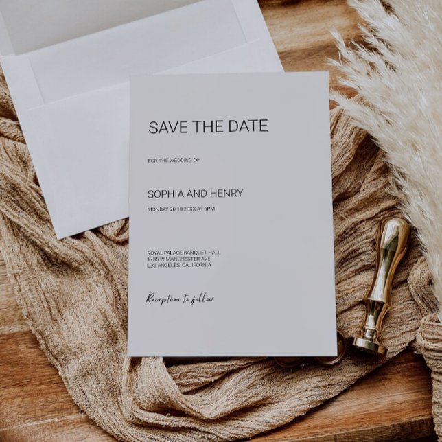Casamento Salvar a Data Convite (Wedding Save the Date Invitation)