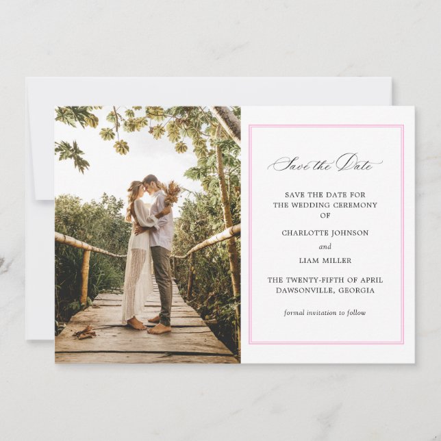 Casamento Salve a Data Foto Anúncio (Frente)