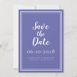 Casamento Salve a Data Periwinkle Blue White Moder