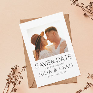 Casamento Salve o Cartão de Data com Foto