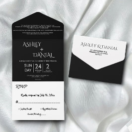 Casamento Simples, Branco E Preto Chic