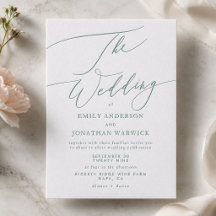 Casamento Simples Branco e Verde Salvia Moderno
