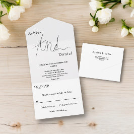 Casamento Simples Da Caligrafia Branca E Preta Ele