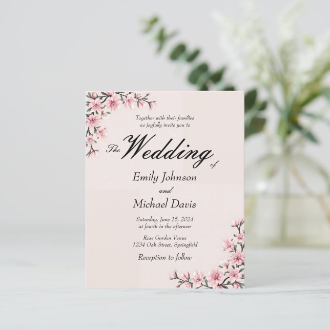 casamento simples de cereja japonesa florida (Em pé/Frente)