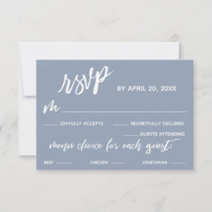 Casamento Simples de Escolha de Menu Azul