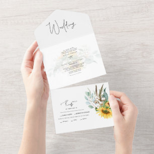 Casamento Simples de Eucalyptus Girassol