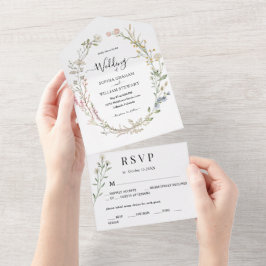 Casamento Simples de Flor Selvagem Rústica Moderna