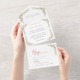 Casamento simples de Script de Rosas Florais Elega