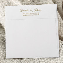 Casamento Simples Dourado de Caligrafia