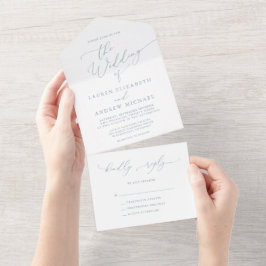 Casamento Simples e Minimalista Dusty Blue