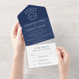 Casamento Simples Elegante Moderno marinho Azul