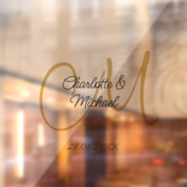 Casamento simples, elegante, monograma